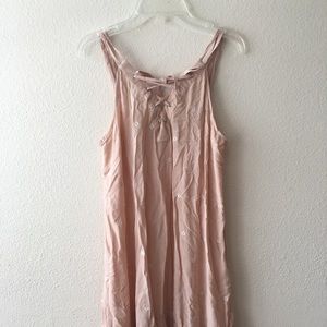 Light pink with white embroidered